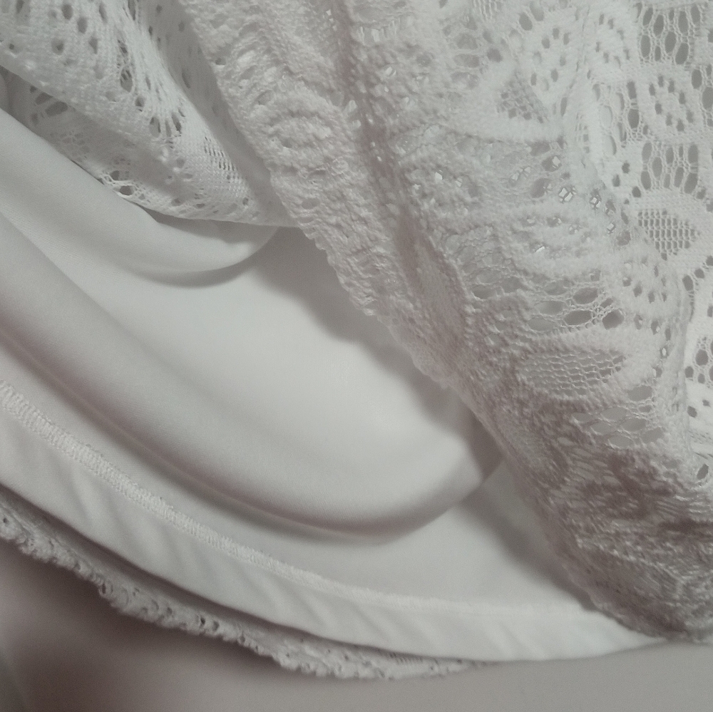 [5 x $20] New White Lace Mini Dress / Size S - Picture 4 of 9